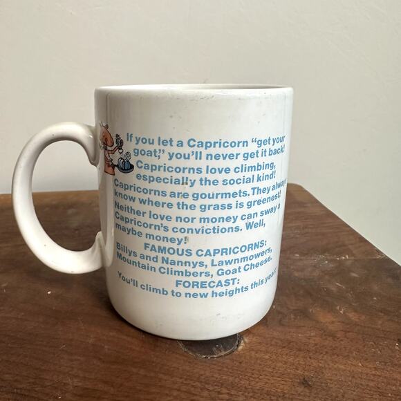 Vintage 90s Capricorn Zodiac Sign Coffee Cup - Picture 5 of 7
